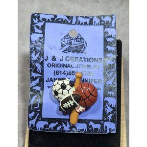 J&J Creations Original Jewelry Sports Themed Brooch